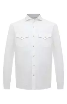 Хлопковая рубашка Brunello Cucinelli