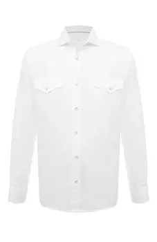 Хлопковая рубашка Brunello Cucinelli