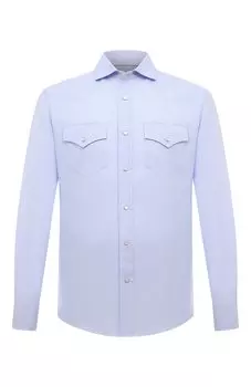 Хлопковая рубашка Brunello Cucinelli