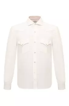 Хлопковая рубашка Brunello Cucinelli