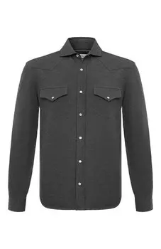 Хлопковая рубашка Brunello Cucinelli