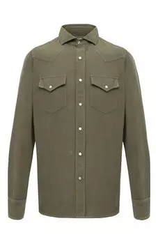 Хлопковая рубашка Brunello Cucinelli