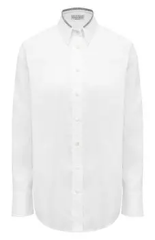 Хлопковая рубашка Brunello Cucinelli