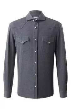 Хлопковая рубашка Brunello Cucinelli