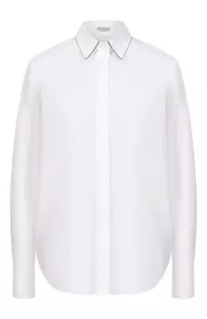 Хлопковая рубашка Brunello Cucinelli