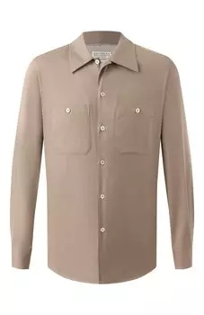 Хлопковая рубашка Brunello Cucinelli