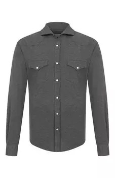 Хлопковая рубашка Brunello Cucinelli