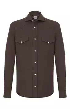 Хлопковая рубашка Brunello Cucinelli