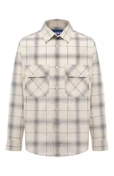 Хлопковая рубашка HUGO Blue