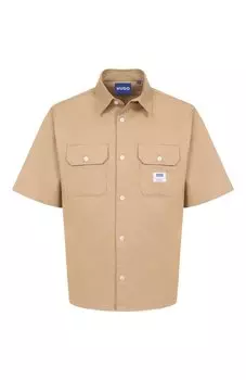 Хлопковая рубашка HUGO Blue