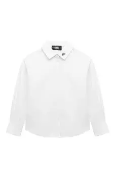 Хлопковая рубашка Karl Lagerfeld Kids