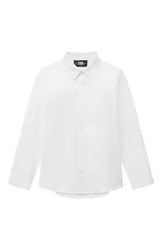 Хлопковая рубашка Karl Lagerfeld Kids