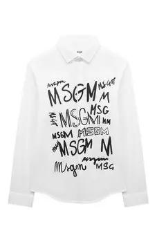 Хлопковая рубашка MSGM kids