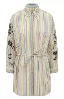 Хлопковая рубашка Prada