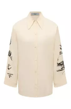 Хлопковая рубашка Prada
