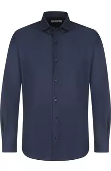 Хлопковая рубашка с воротником акула Loro Piana