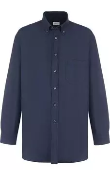 Хлопковая рубашка с воротником button down Brioni