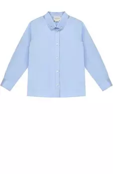 Хлопковая рубашка с воротником button down Gucci
