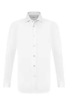 Хлопковая рубашка с воротником кент Kiton
