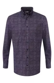 Хлопковая рубашка с воротником кент Zilli