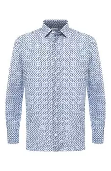 Хлопковая рубашка с воротником кент Zilli