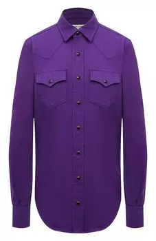 Хлопковая рубашка Saint Laurent