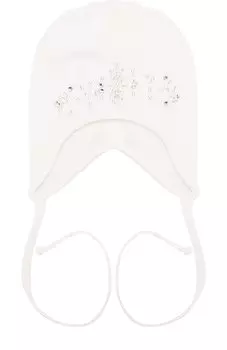 Хлопковая шапка с декором Il Trenino