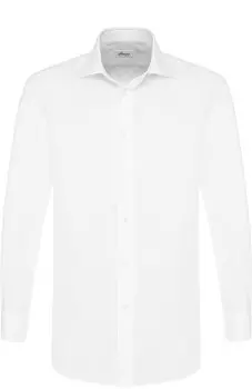 Хлопковая сорочка с воротником акула Brioni