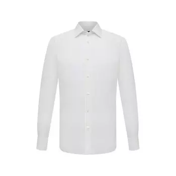 Хлопковая сорочка с воротником акула Ermenegildo Zegna