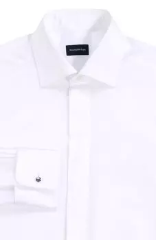 Хлопковая сорочка с воротником акула Ermenegildo Zegna