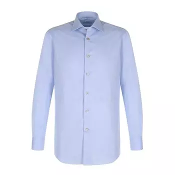 Хлопковая сорочка с воротником акула Kiton