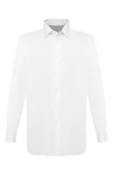 Хлопковая сорочка с воротником кент Brioni