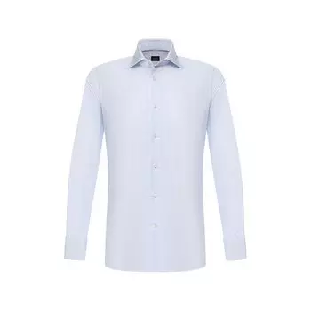 Хлопковая сорочка с воротником кент Ermenegildo Zegna