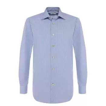 Хлопковая сорочка с воротником кент Kiton