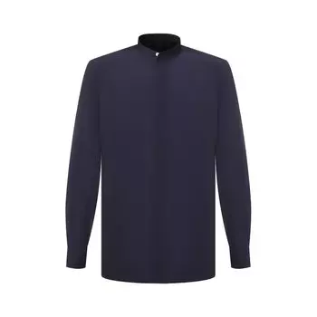 Хлопковая сорочка с воротником мандарин KNT