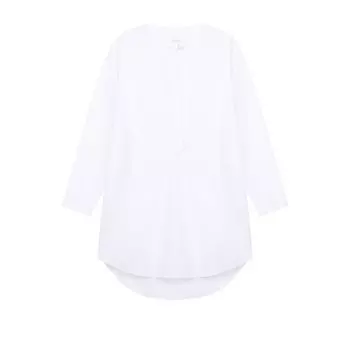 Хлопковая туника свободного кроя с кружевной спинкой Lila Eugenie