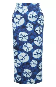 Хлопковая юбка-карандаш с принтом Stella Jean