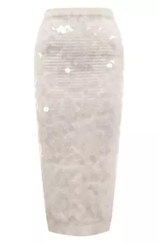 Хлопковая юбка с отделкой пайетками N21