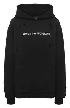 Хлопковое худи Comme des Fuckdown