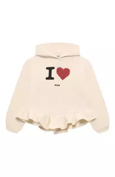 Хлопковое худи MSGM kids