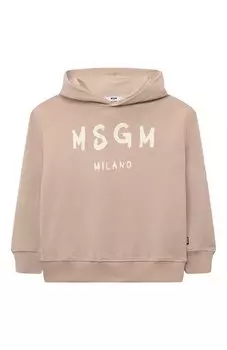 Хлопковое худи MSGM kids