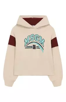 Хлопковое худи MSGM kids