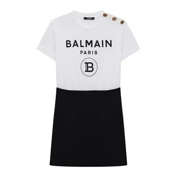 Хлопковое платье Balmain