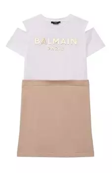 Хлопковое платье Balmain