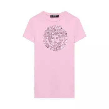 Хлопковое платье-футболка Versace