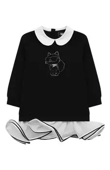Хлопковое платье Karl Lagerfeld Kids