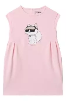 Хлопковое платье Karl Lagerfeld Kids