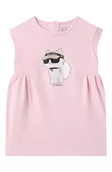 Хлопковое платье Karl Lagerfeld Kids