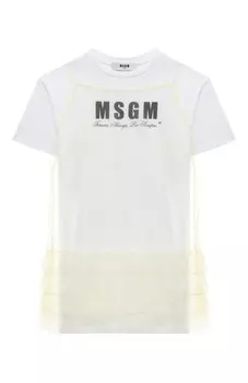 Хлопковое платье MSGM kids