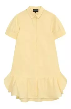 Хлопковое платье-рубашка Emporio Armani